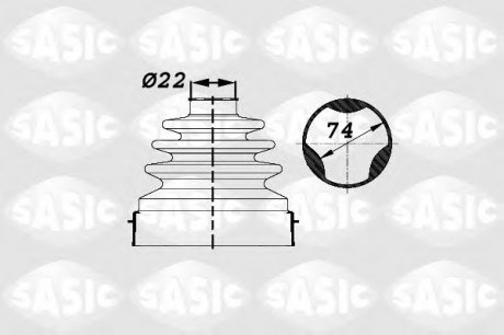 Пильовик шарніра рівних кутових швидкостей SASIC 1906010 (фото 1)
