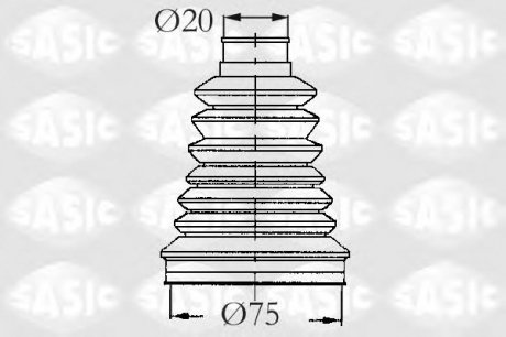 Комплект пильника приводного валу SASIC 2933083