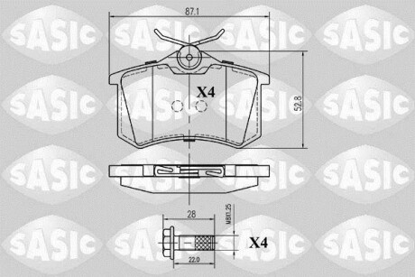 Тормозные колодки SASIC 6210001