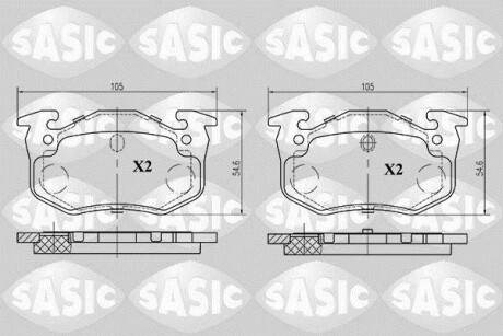 Тормозные колодки SASIC 6210011