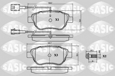 Тормозные колодки SASIC 6210015