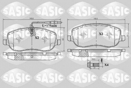 Гальмівні колодки SASIC 6210029