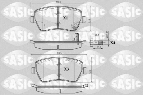 Тормозные колодки SASIC 6214011