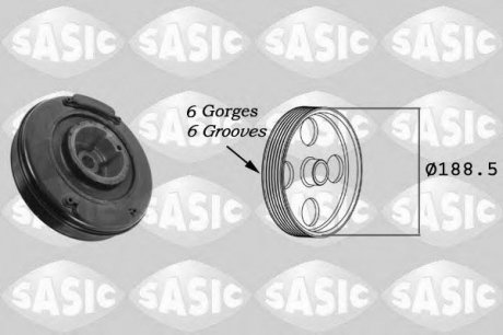 Ременной шкив коленчатого вала SASIC 9001807 (фото 1)