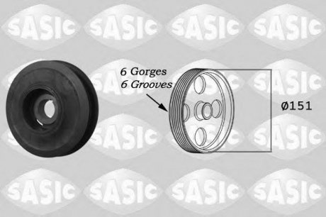 Ременной шкив коленчатого вала SASIC 2156008 (фото 1)