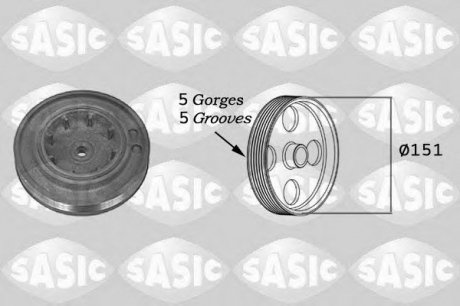 Ремінний шків колінчастого валу SASIC 2154015