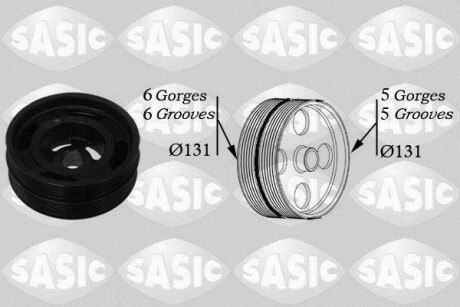 Ременной шкив коленчатого вала SASIC 2156042