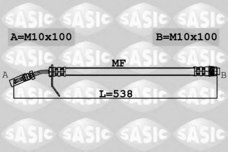 Гальмівний шланг SASIC 6604009 (фото 1)