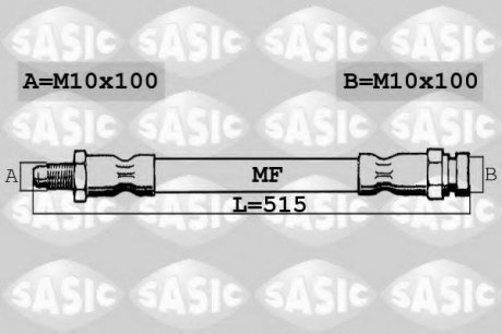 Гальмівний шланг SASIC 6600055 (фото 1)