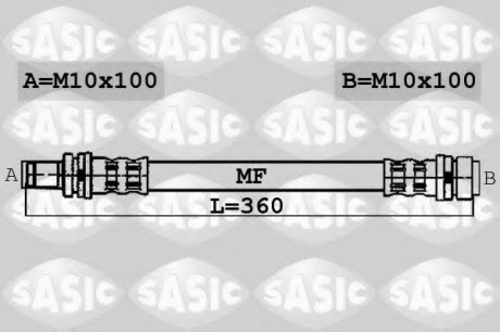 Гальмівний шланг SASIC 6600048