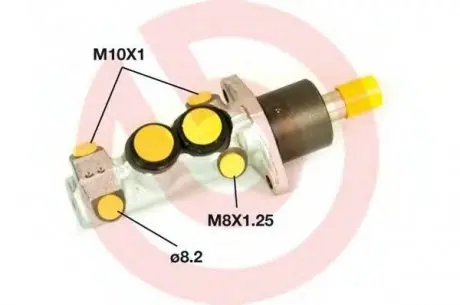 Головний гальмівний циліндр BREMBO M85047