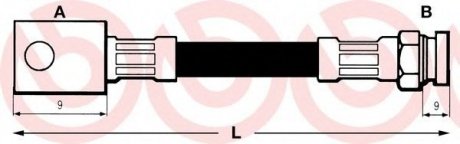 Гальмівний шланг T85 032 BREMBO T85032