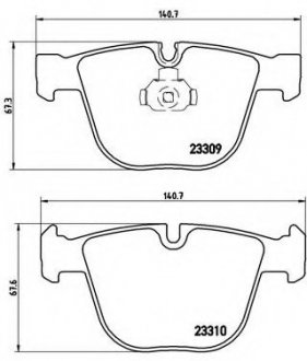 Тормозные колодки BREMBO P05001 (фото 1)