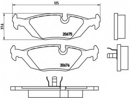 Тормозные колодки BREMBO P06009