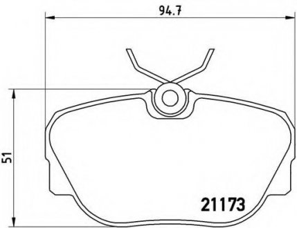 Тормозные колодки BREMBO P06010