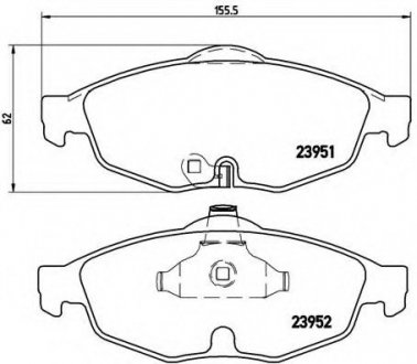 Гальмівні колодки дискові P11 016 BREMBO P11016