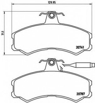 Гальмівні колодки дискові P23 022 BREMBO P23022