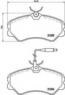 Гальмівні колодки дискові P23 023 BREMBO P23023