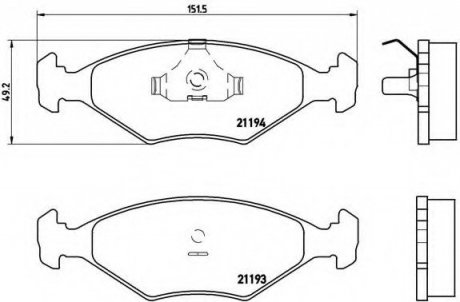 Тормозные колодки BREMBO P23040