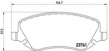 Гальмівні колодки дискові P23 088 BREMBO P23088