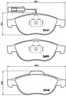 Гальмівні колодки дискові P23 114 BREMBO P23114