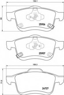 Гальмівні колодки BREMBO P23156 (фото 1)