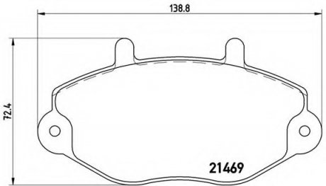 Гальмівні колодки дискові P24 033 BREMBO P24033