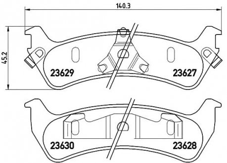 Гальмівні колодки BREMBO P24042