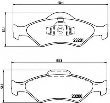 Тормозные колодки BREMBO P24054