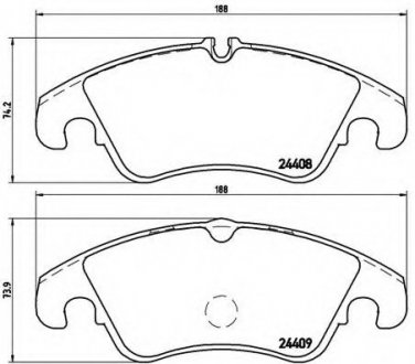 Гальмівні колодки BREMBO P24074 (фото 1)