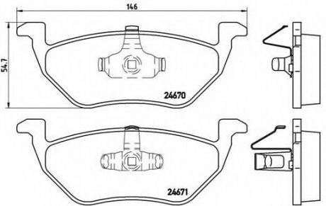 Тормозные колодки BREMBO P24085