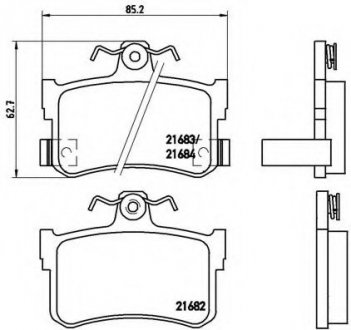 Гальмівні колодки дискові P28 027 BREMBO P28027