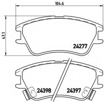 Тормозные колодки BREMBO P30027