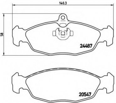 Тормозные колодки BREMBO P36017