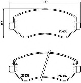 Гальмівні колодки дискові P37 007 BREMBO P37007