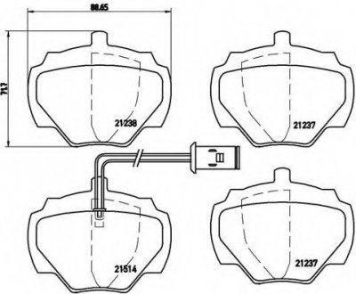 Гальмівні колодки дискові P44 003 BREMBO P44003 (фото 1)