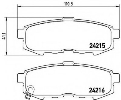 Тормозные колодки BREMBO P49042