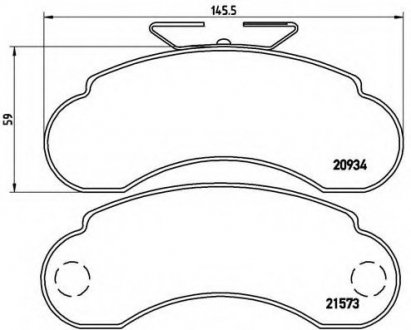 Гальмівні колодки дискові P50 021 BREMBO P50021