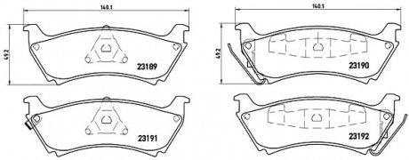 Тормозные колодки BREMBO P50040