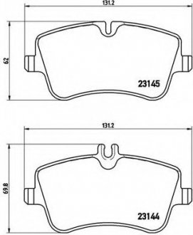 Тормозные колодки BREMBO P50046