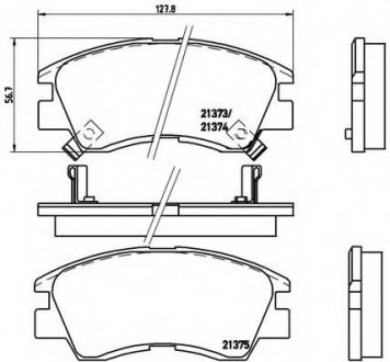 Гальмівні колодки дискові P54 008 BREMBO P54008 (фото 1)