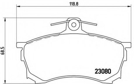 Тормозные колодки BREMBO P54021