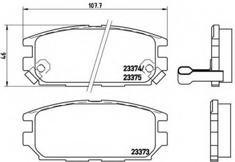 Тормозные колодки BREMBO P54025