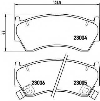 Тормозные колодки BREMBO P56033