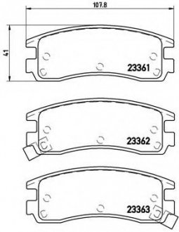 Гальмівні колодки дискові P59 027 BREMBO P59027