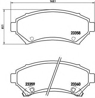 Гальмівні колодки дискові P59 028 BREMBO P59028