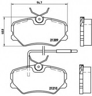 Гальмівні колодки дискові P61 035 BREMBO P61035