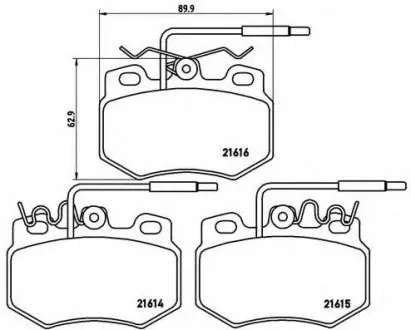 Тормозные колодки BREMBO P61041