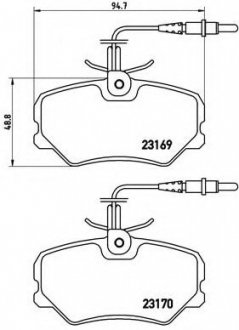 Гальмівні колодки дискові P61 050 BREMBO P61050