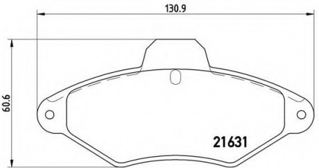 Тормозные колодки BREMBO P61052